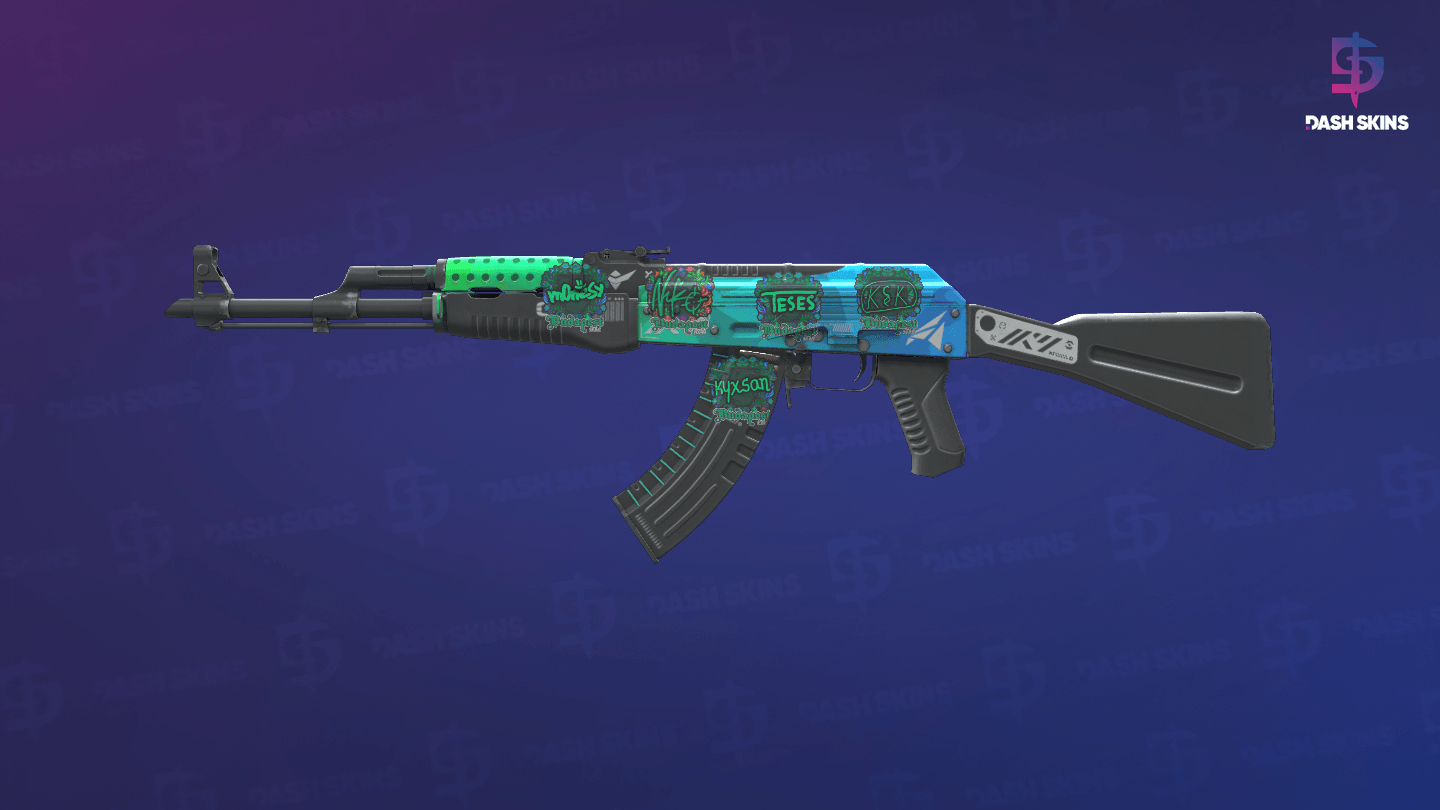 AK-47 | Ice Coaled (Minimal Wear) Screenshot Playside