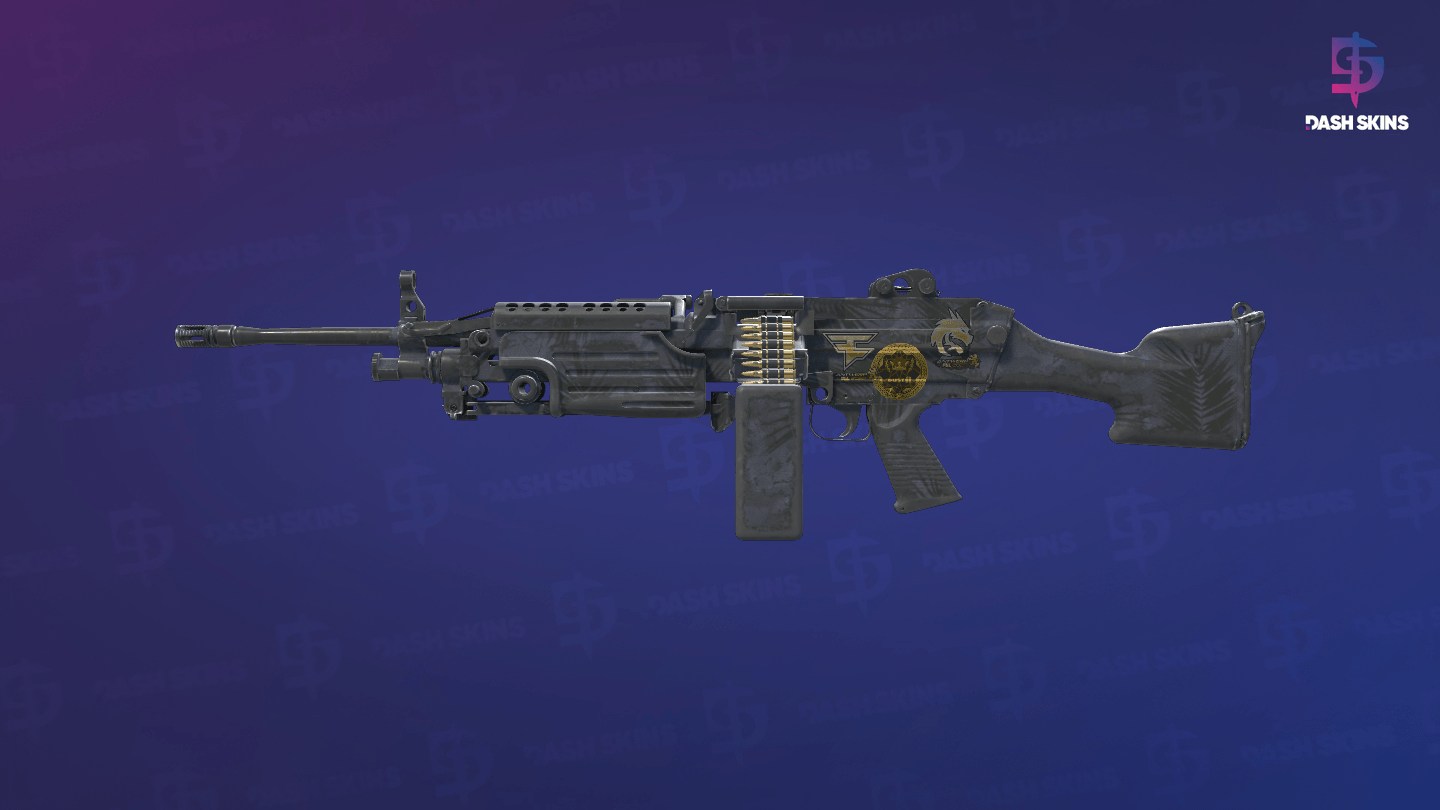 Souvenir M249 | Midnight Palm (Battle-Scarred) Screenshot Playside