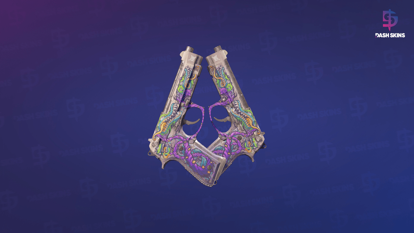 Dual Berettas | Flora Carnivora (Well-Worn) Screenshot Playside