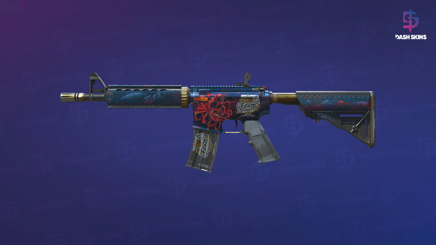 StatTrak™ M4A4 | Spider Lily (Battle-Scarred) Screenshot Playside