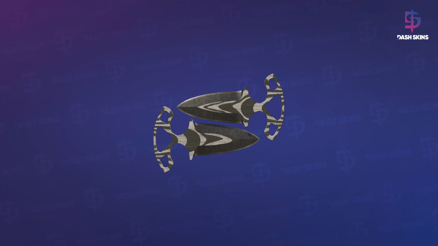 ★ Shadow Daggers | Black Laminate (Battle-Scarred) Screenshot Playside