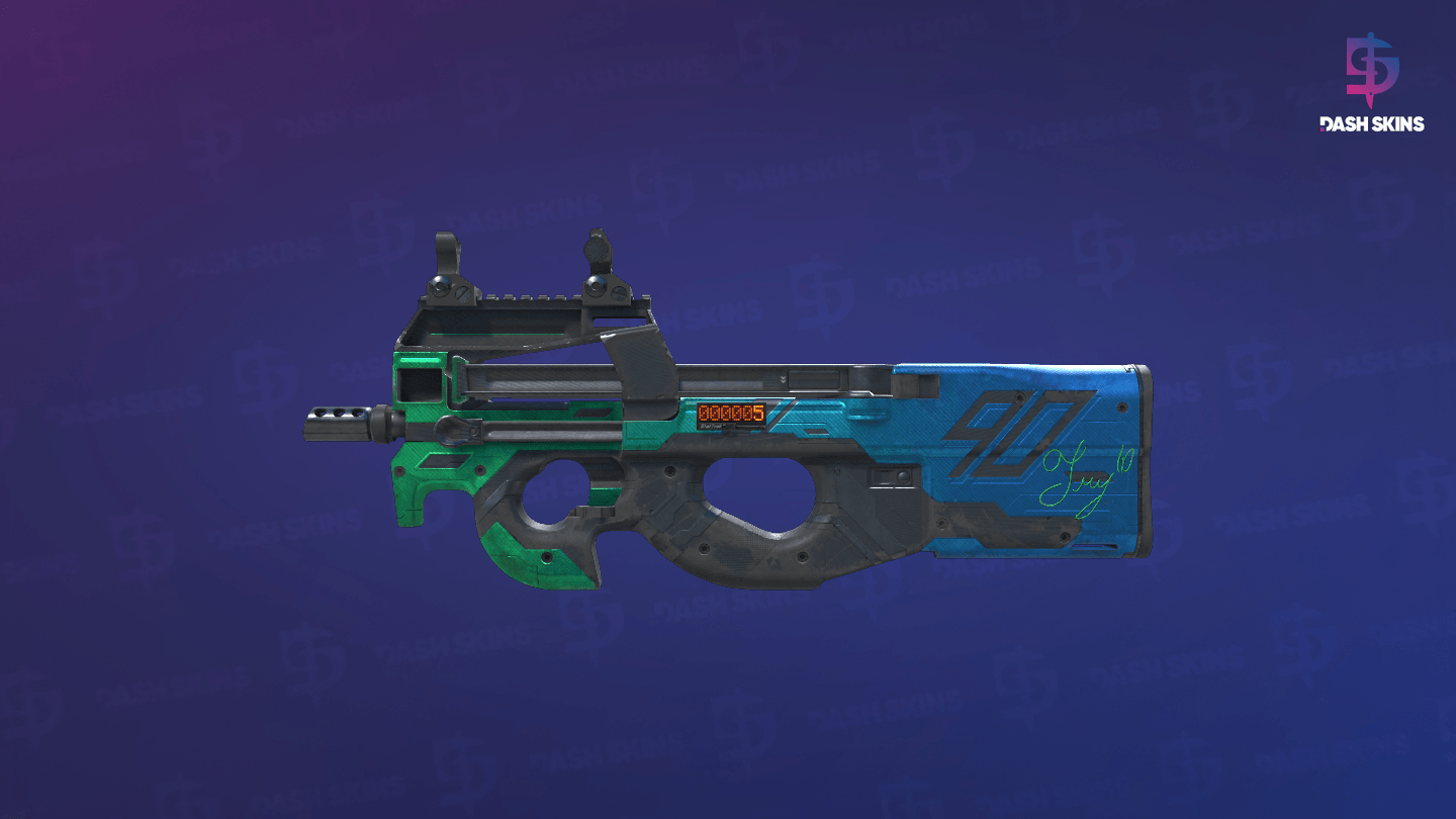 StatTrak™ P90 | Wave Breaker (Well-Worn) Screenshot Playside