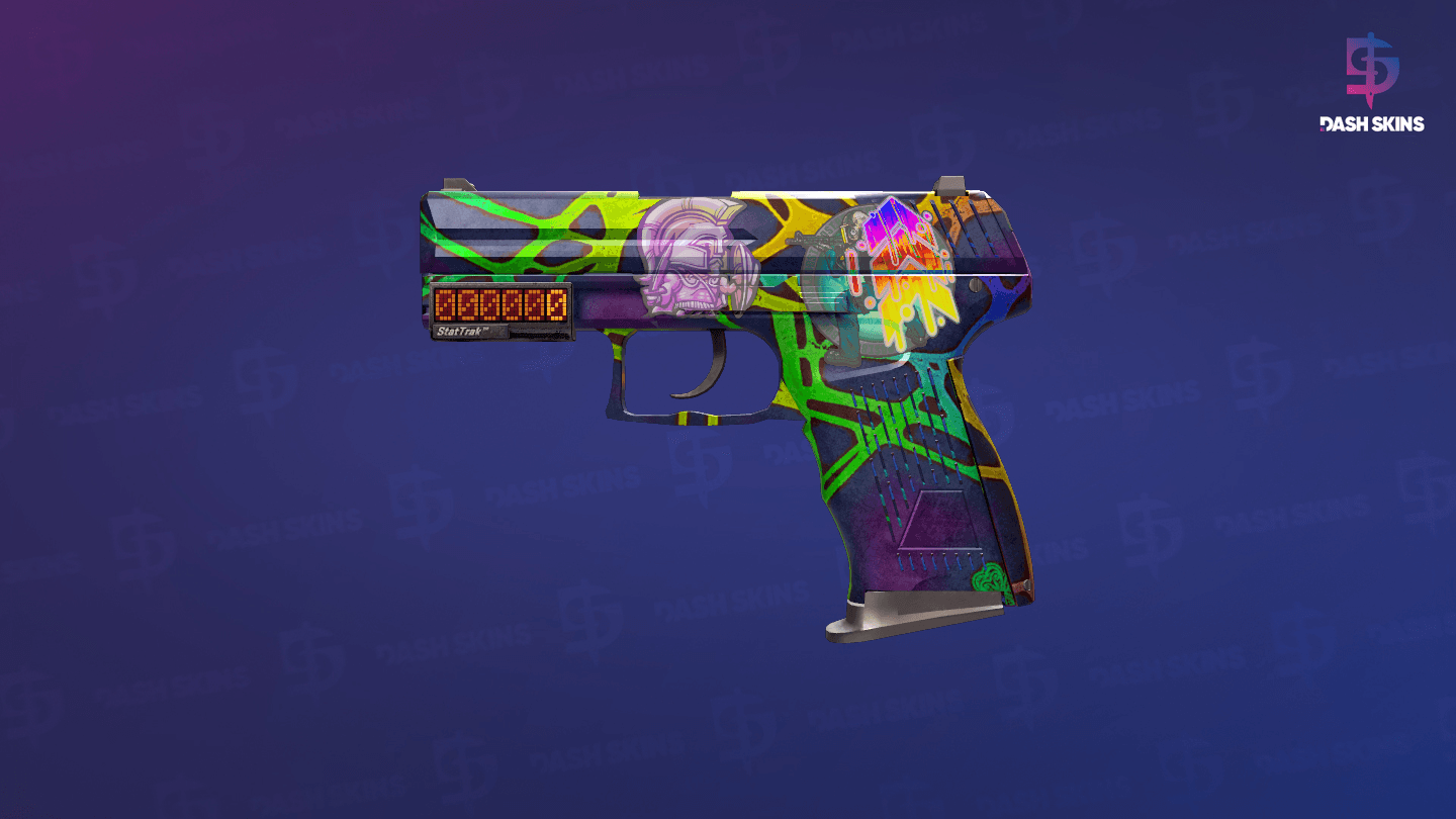 StatTrak™ P2000 | Acid Etched (Well-Worn) Screenshot Playside