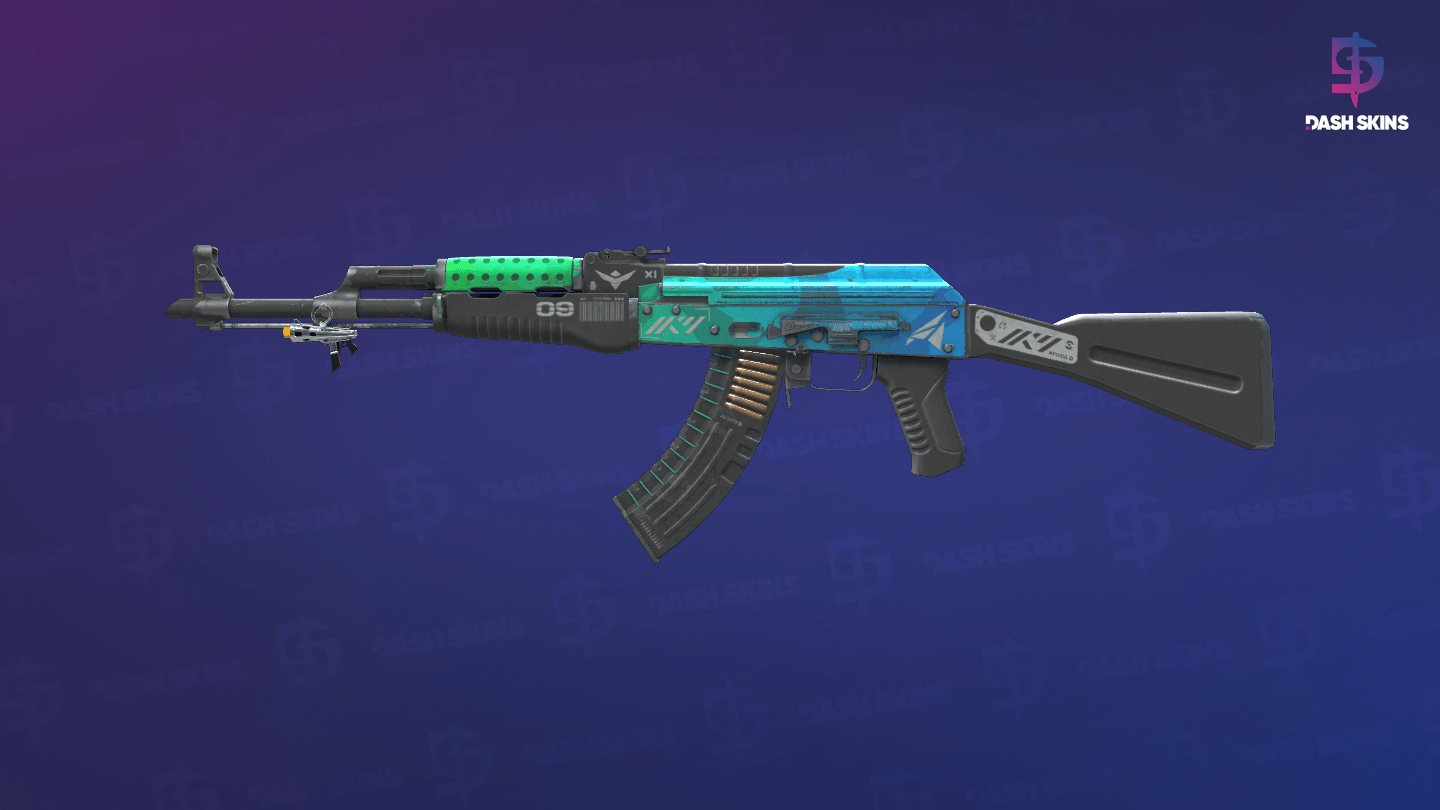 AK-47 | Ice Coaled (Well-Worn) Screenshot Playside