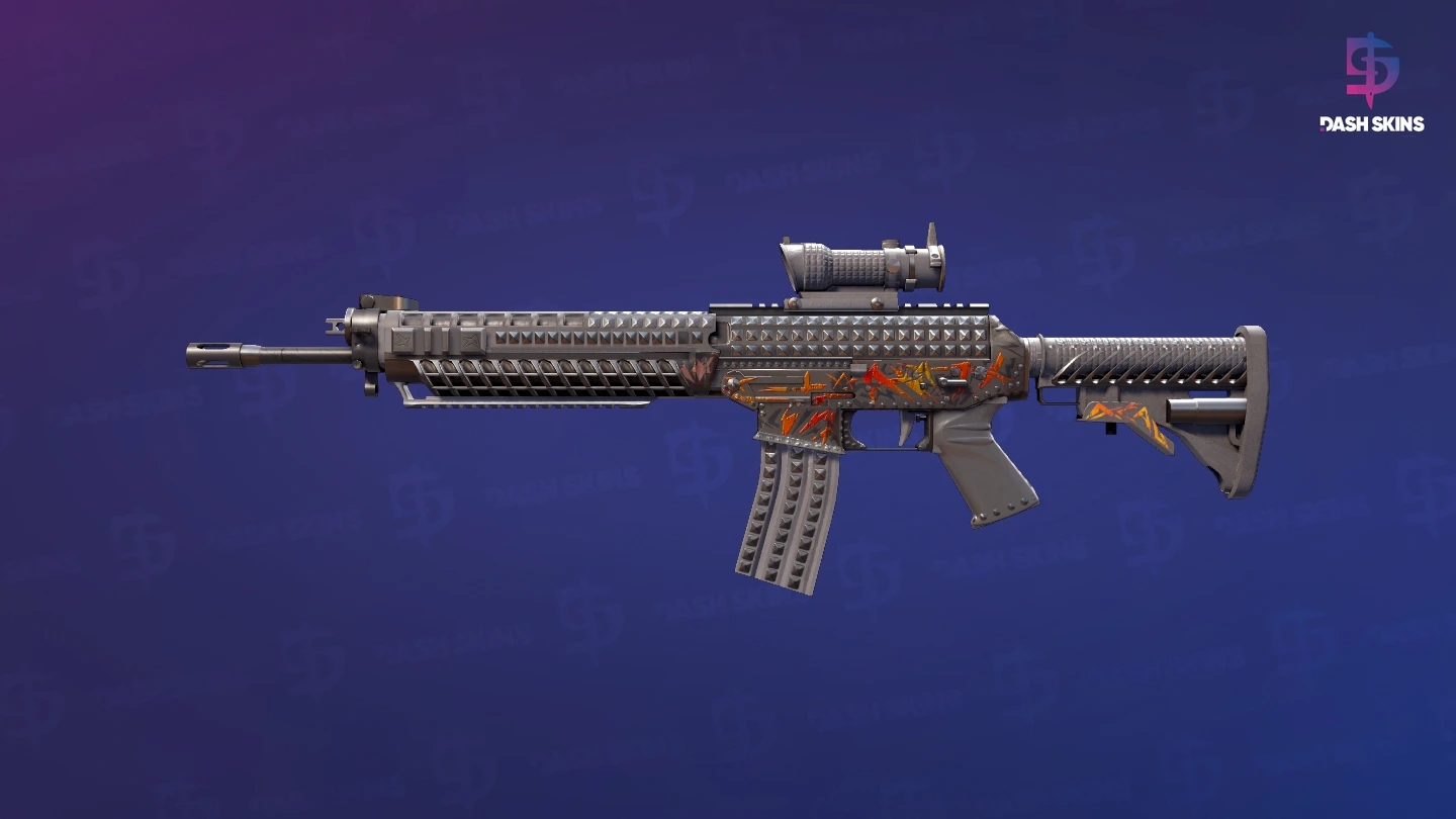 SG 553 | Heavy Metal (Minimal Wear) Screenshot Playside