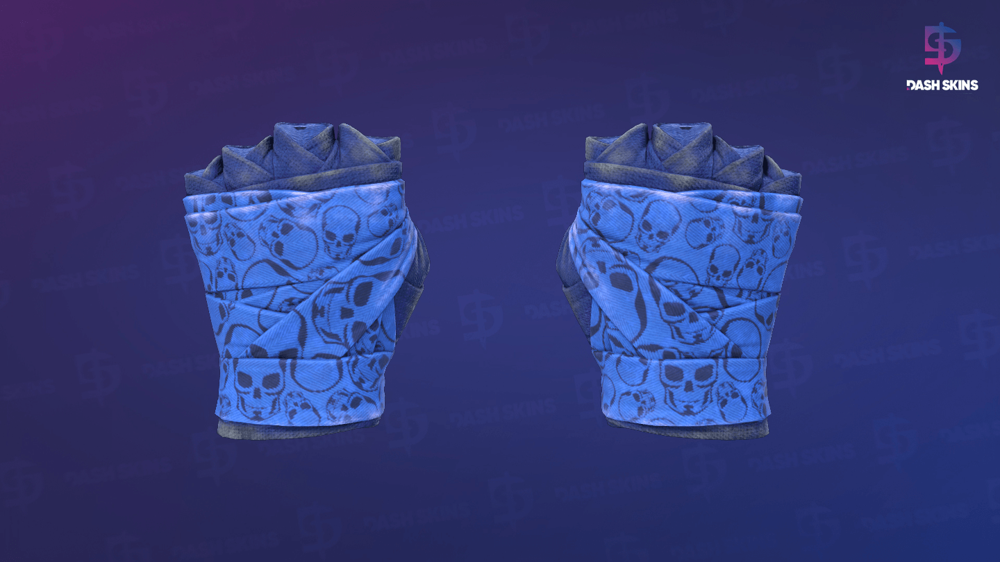 ★ Hand Wraps | Cobalt Skulls (Well-Worn) Screenshot Playside