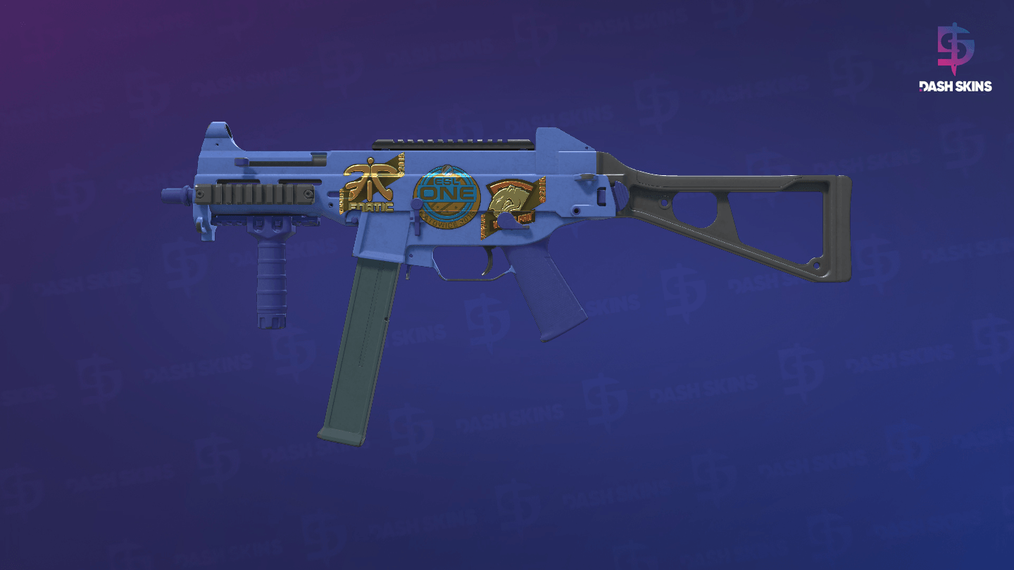 Souvenir UMP-45 | Indigo (Minimal Wear) Screenshot Playside