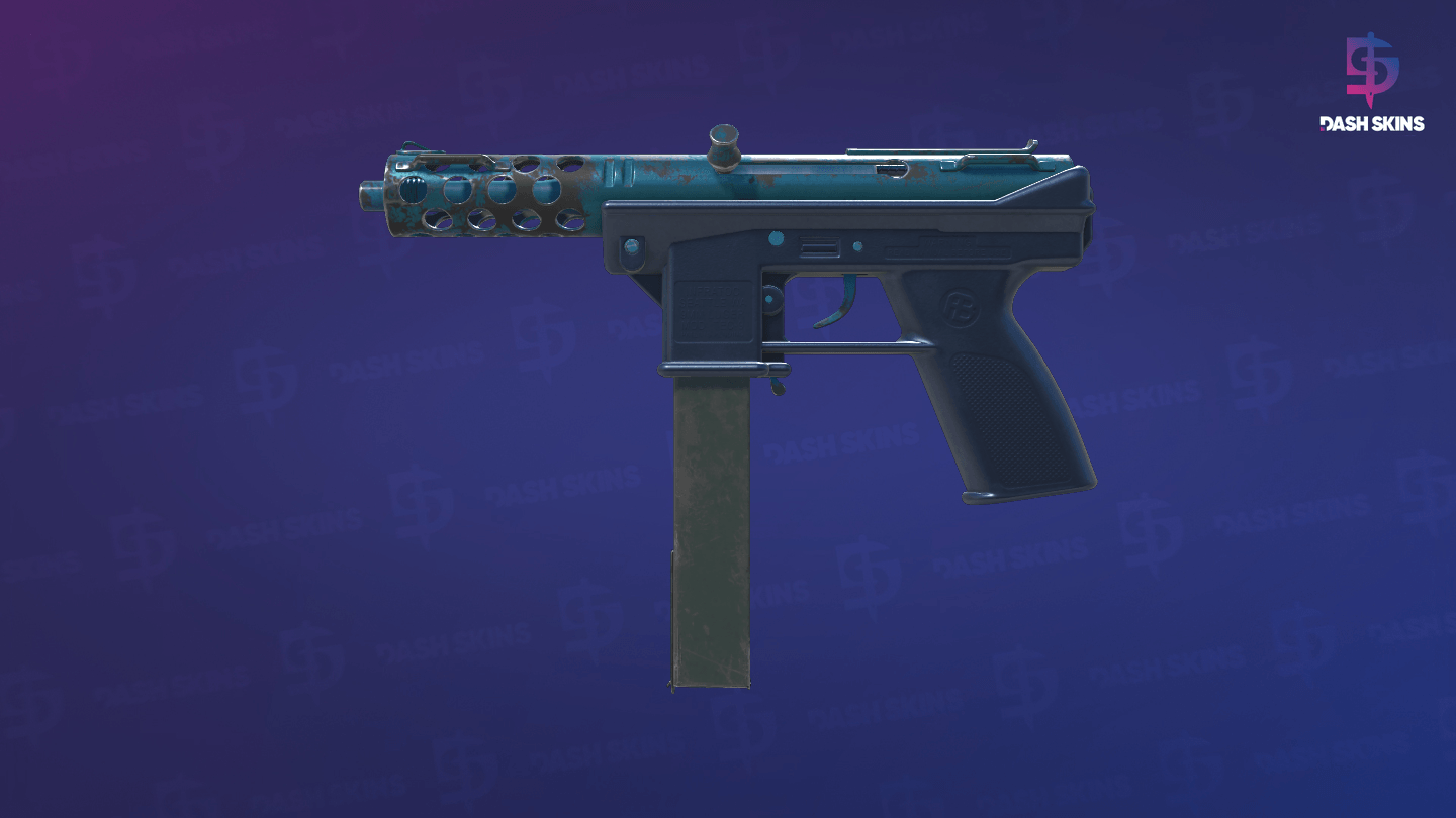 Tec-9 | Blue Blast (Well-Worn) Screenshot Playside