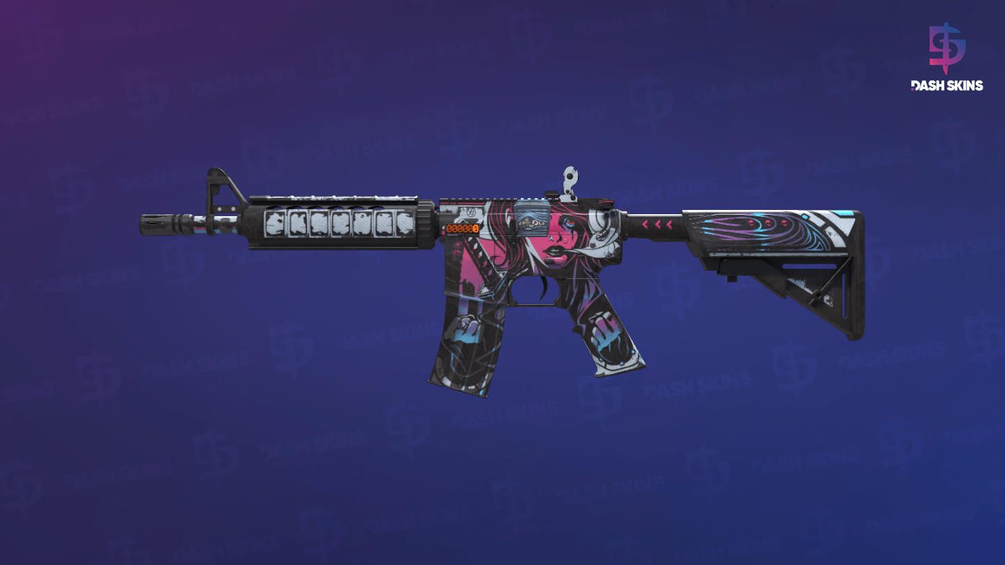 StatTrak™ M4A4 | Neo-Noir (Well-Worn) Screenshot Playside
