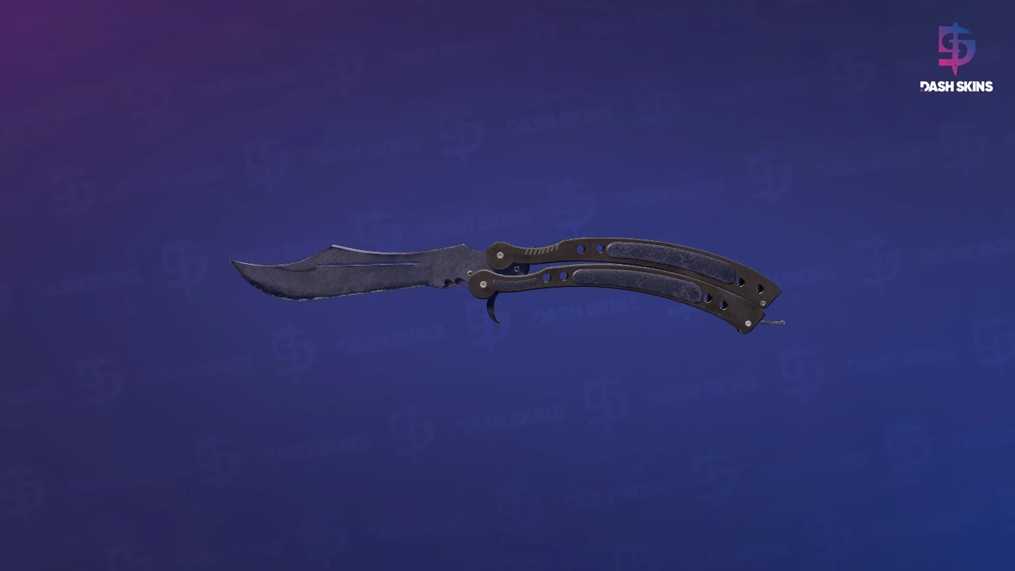 ★ Butterfly Knife | Blue Steel (Battle-Scarred) Screenshot Playside