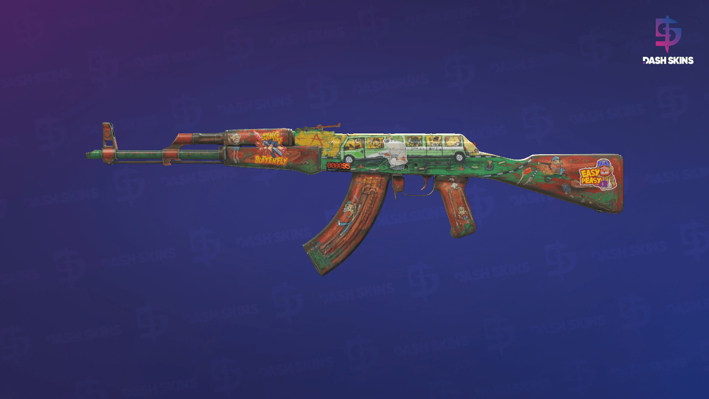 StatTrak™ AK-47 | The Outsiders (Well-Worn) Screenshot Playside