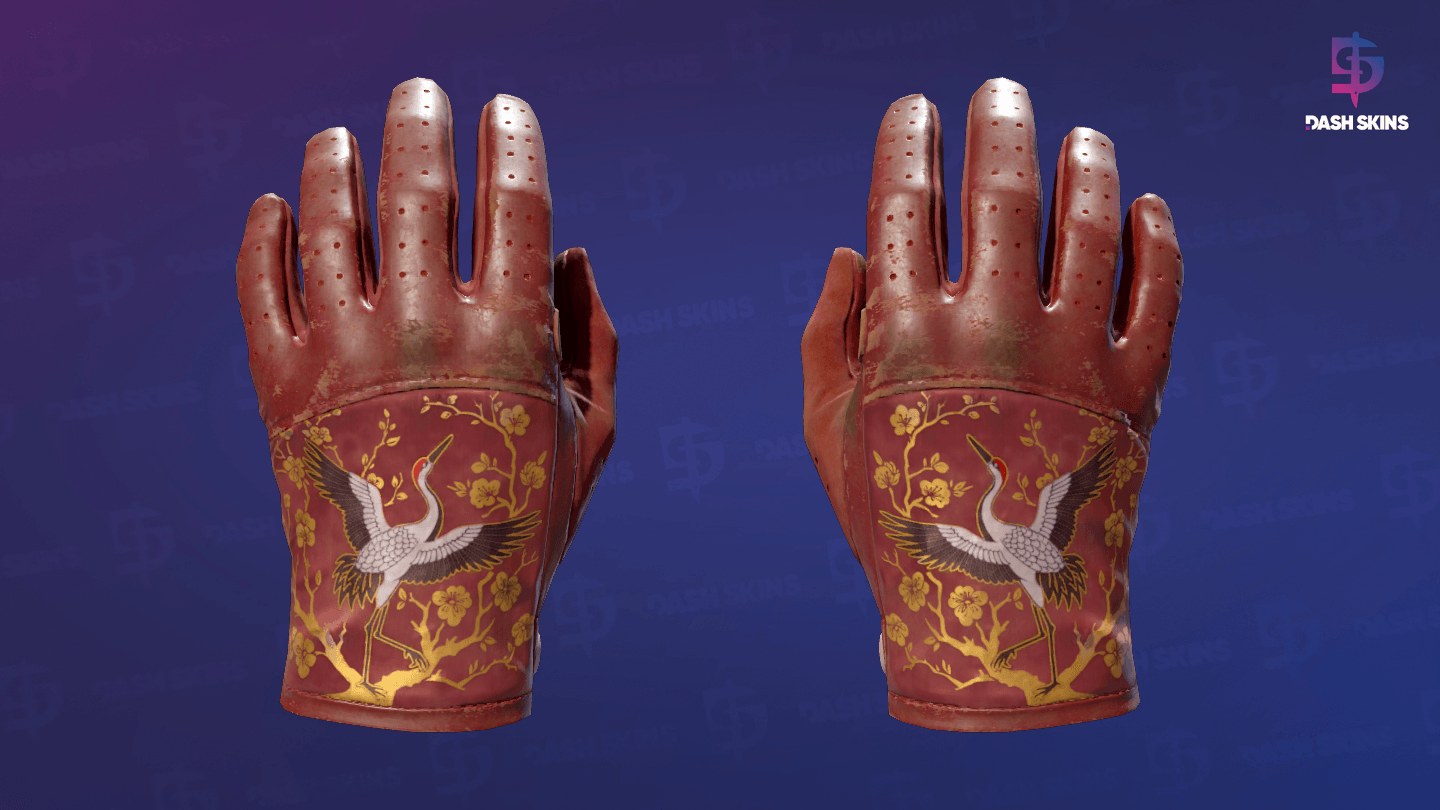 ★ Driver Gloves | Brocade Crane (Battle-Scarred) Screenshot Playside