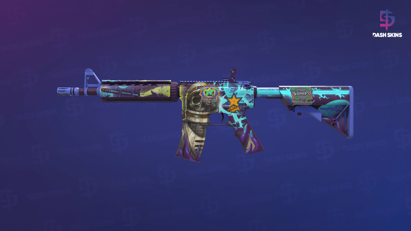 M4A4 | Desolate Space (Well-Worn) Screenshot Playside