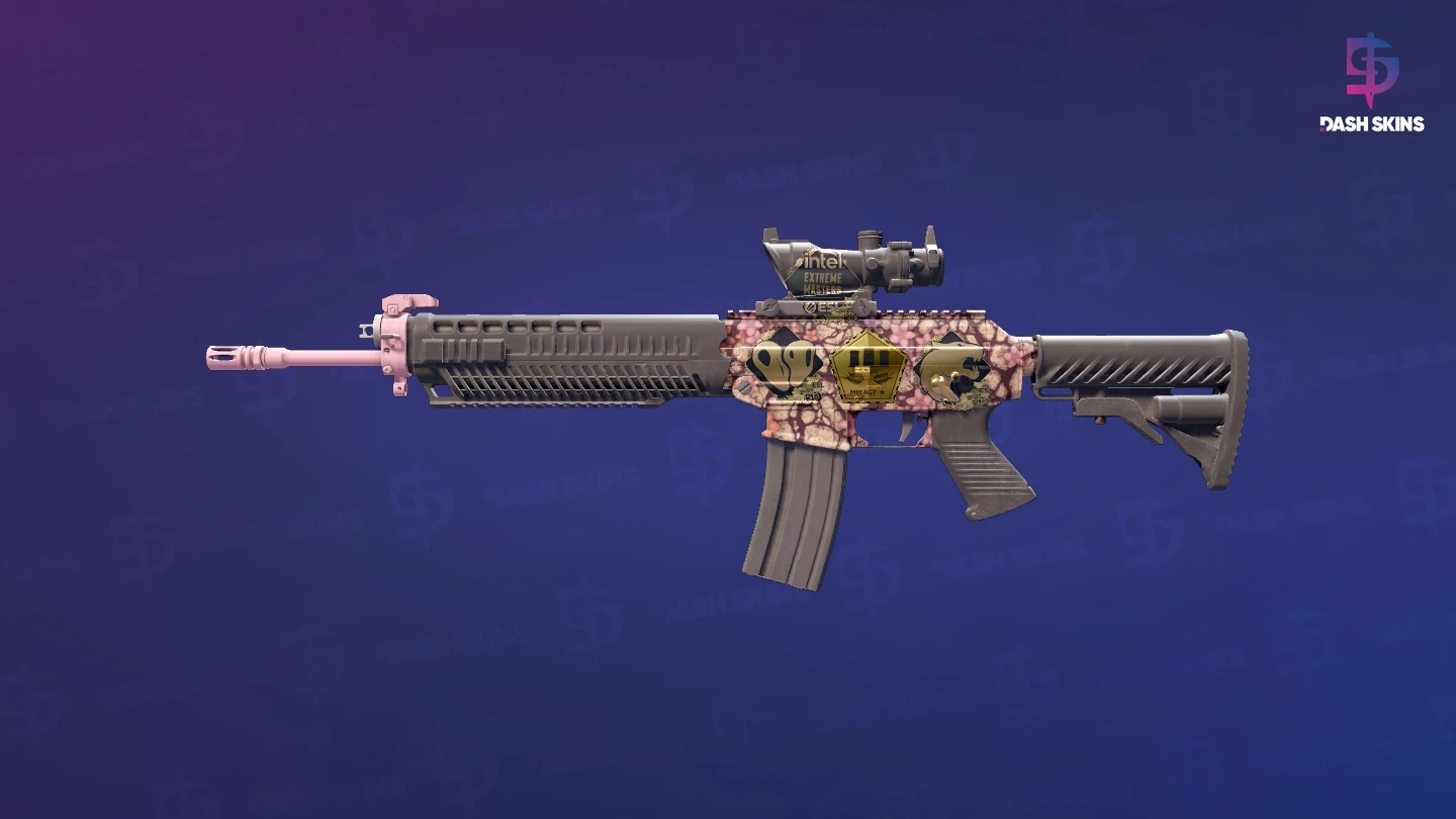 Souvenir SG 553 | Desert Blossom (Minimal Wear) Screenshot Playside