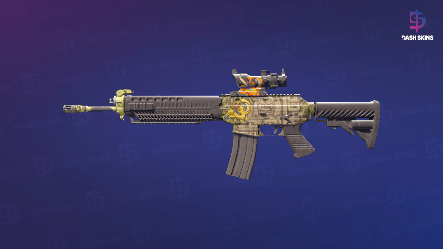 SG 553 | Lush Ruins (Well-Worn) Screenshot Playside