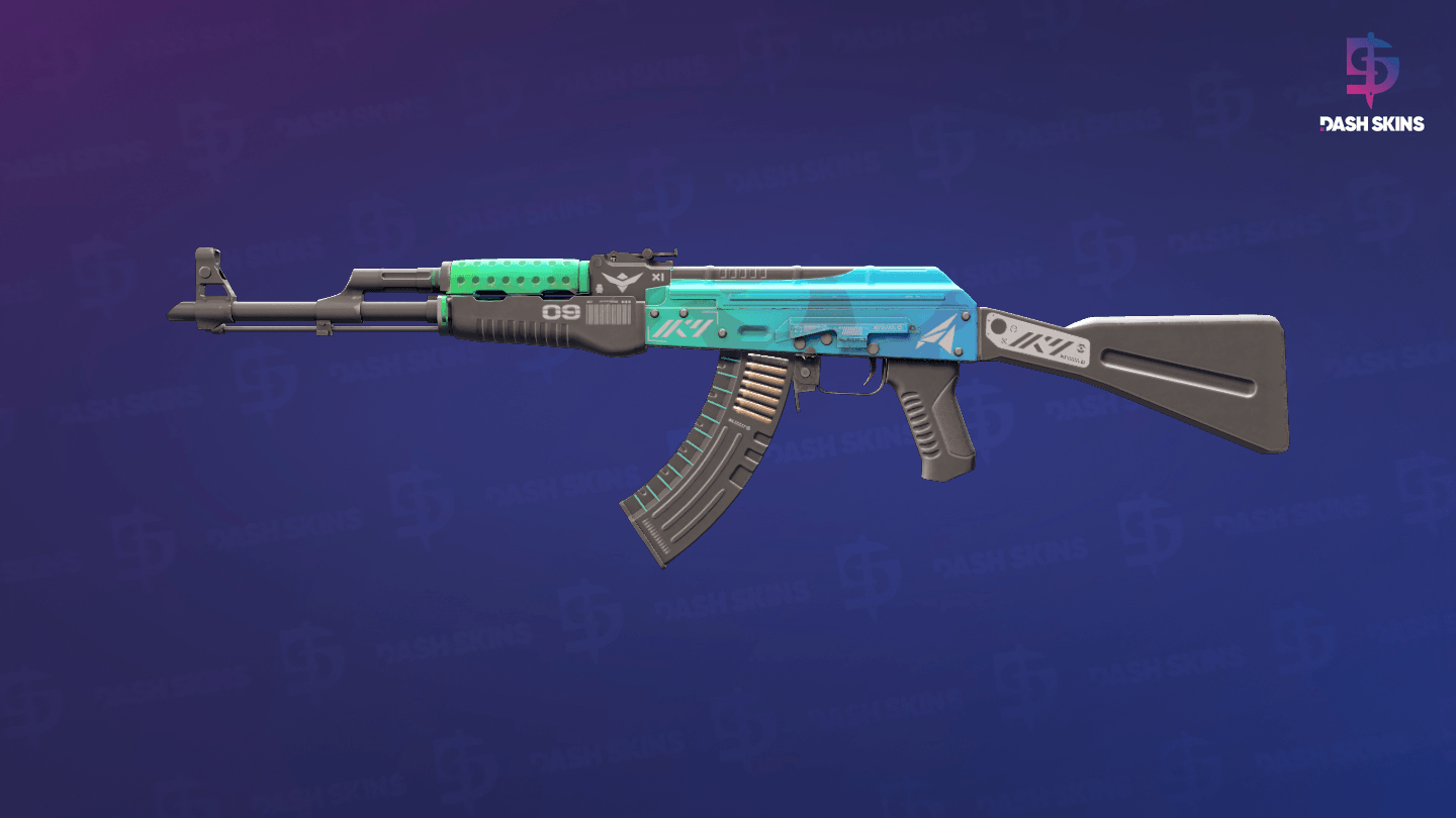 AK-47 | Ice Coaled (Minimal Wear) Screenshot Playside