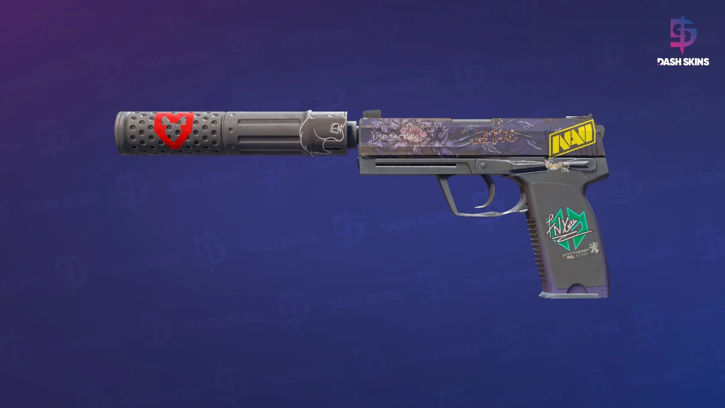 USP-S | Black Lotus (Battle-Scarred) Screenshot Playside