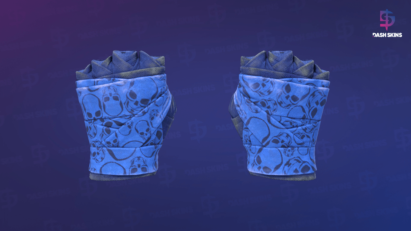 ★ Hand Wraps | Cobalt Skulls (Well-Worn) Screenshot Playside