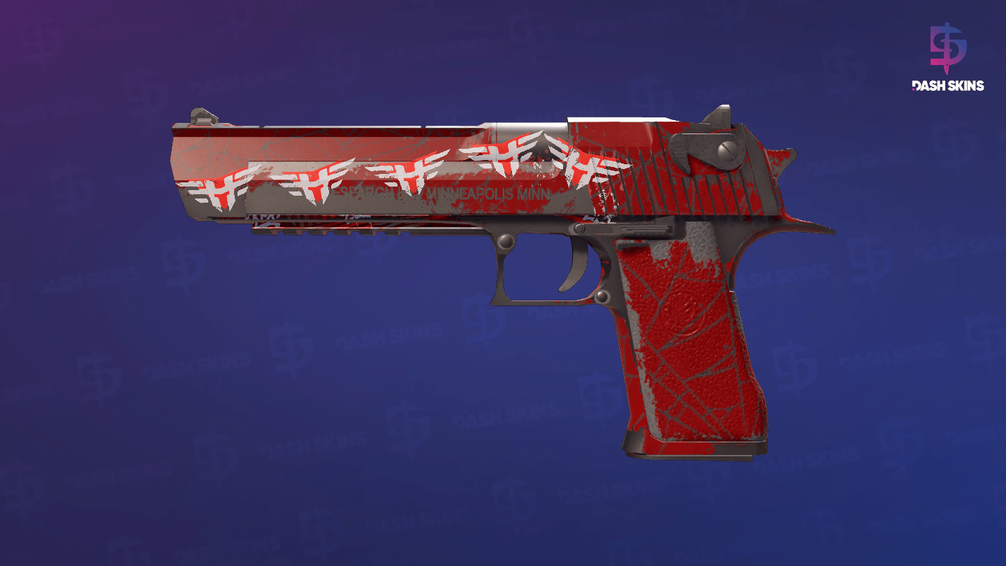 Desert Eagle | Crimson Web (Well-Worn) Screenshot Playside