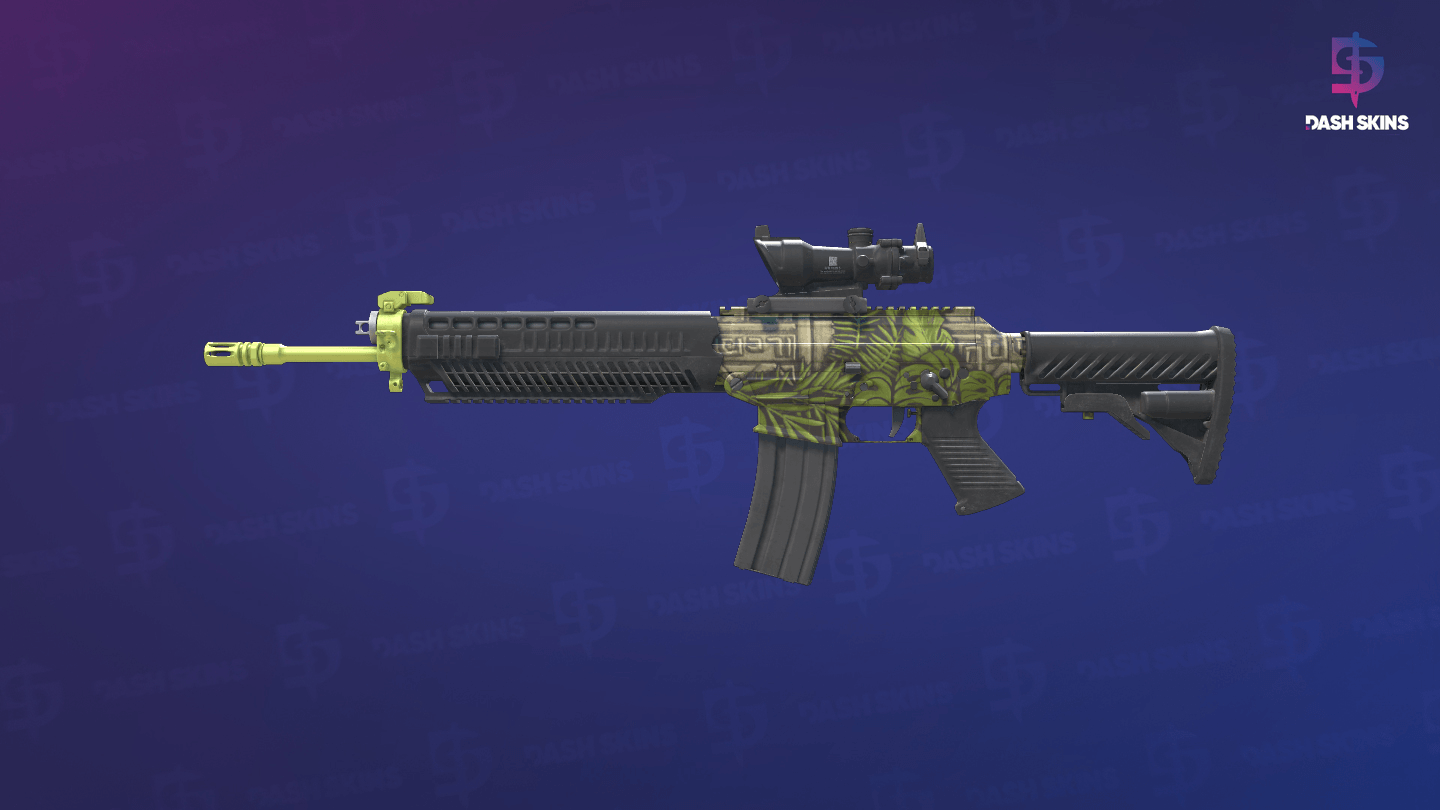 SG 553 | Lush Ruins (Minimal Wear) Screenshot Playside