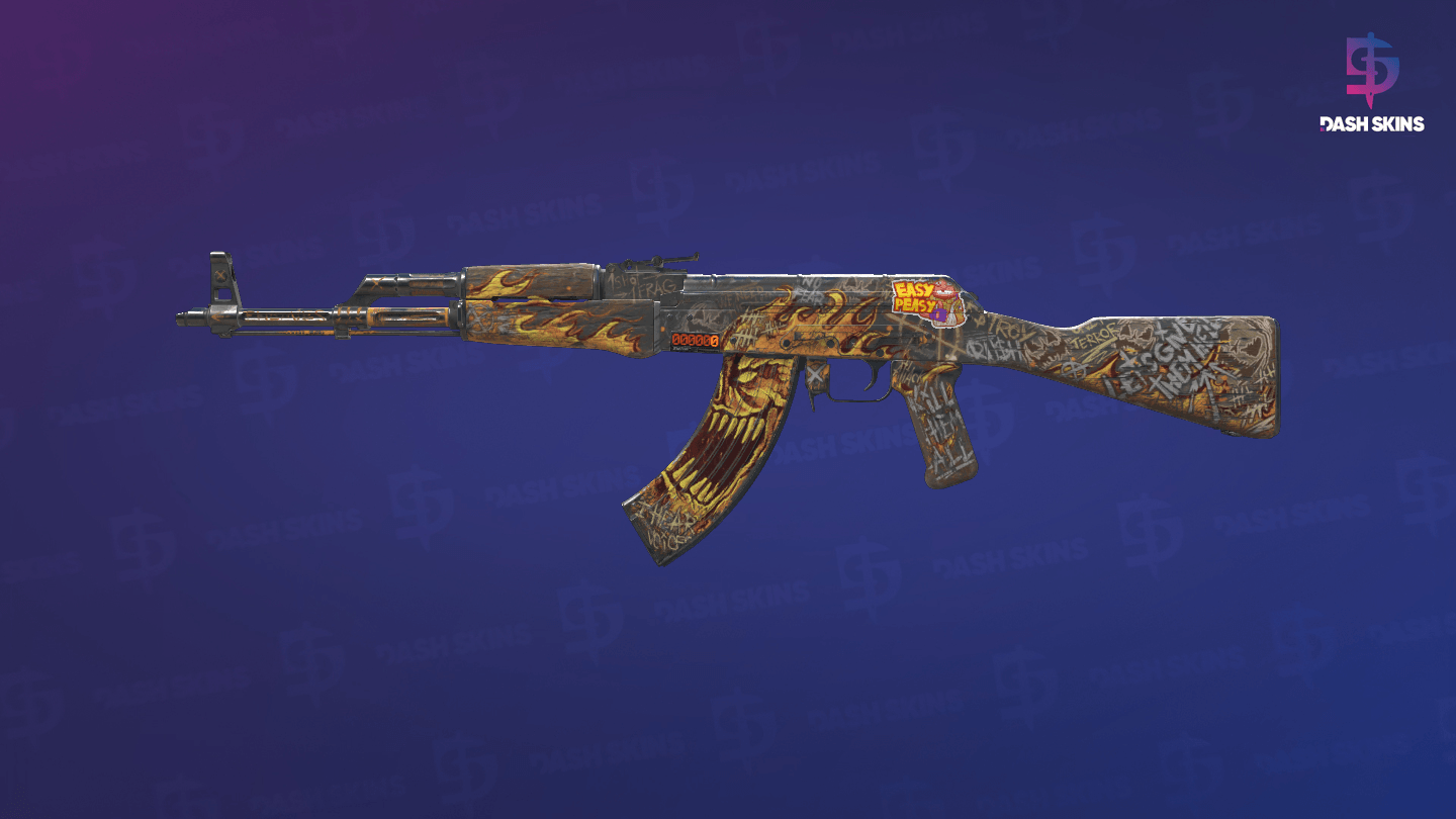 StatTrak™ AK-47 | Searing Rage (Battle-Scarred) Screenshot Playside