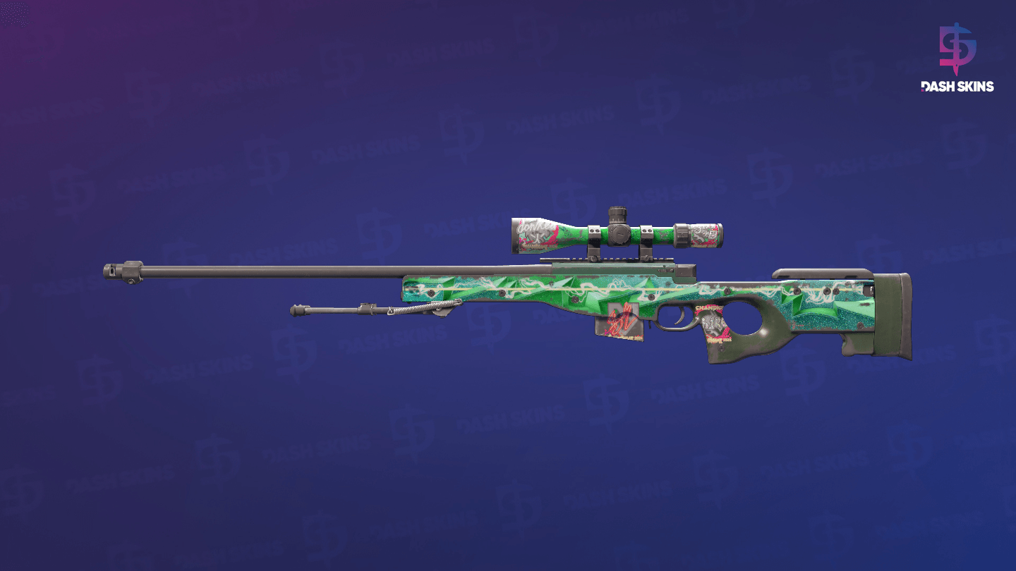AWP | Green Energy (Well-Worn) Screenshot Playside