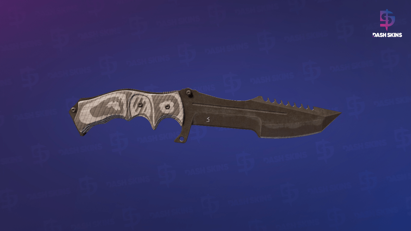 ★ StatTrak™ Huntsman Knife | Black Laminate (Battle-Scarred) Screenshot Playside