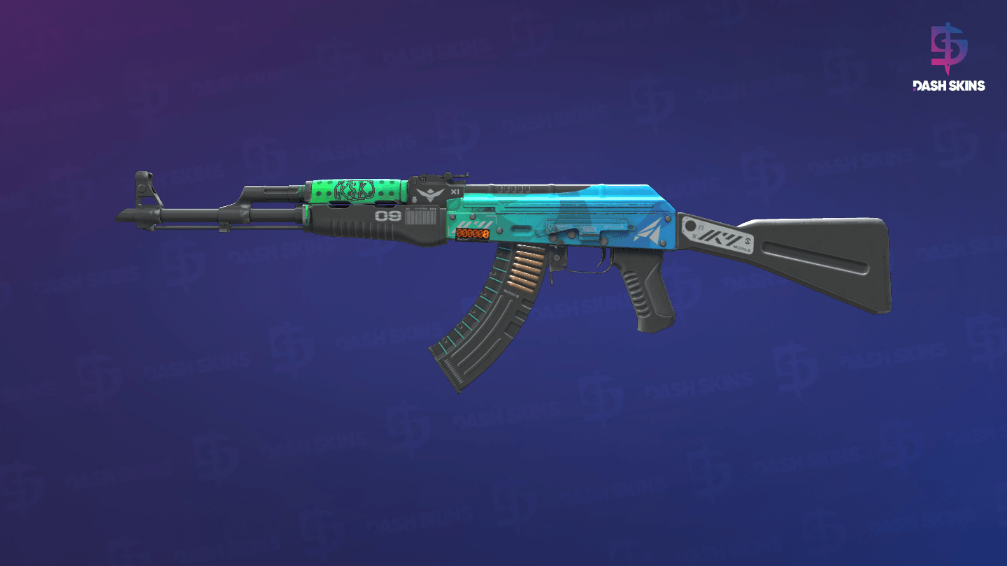 StatTrak™ AK-47 | Ice Coaled (Minimal Wear) Screenshot Playside