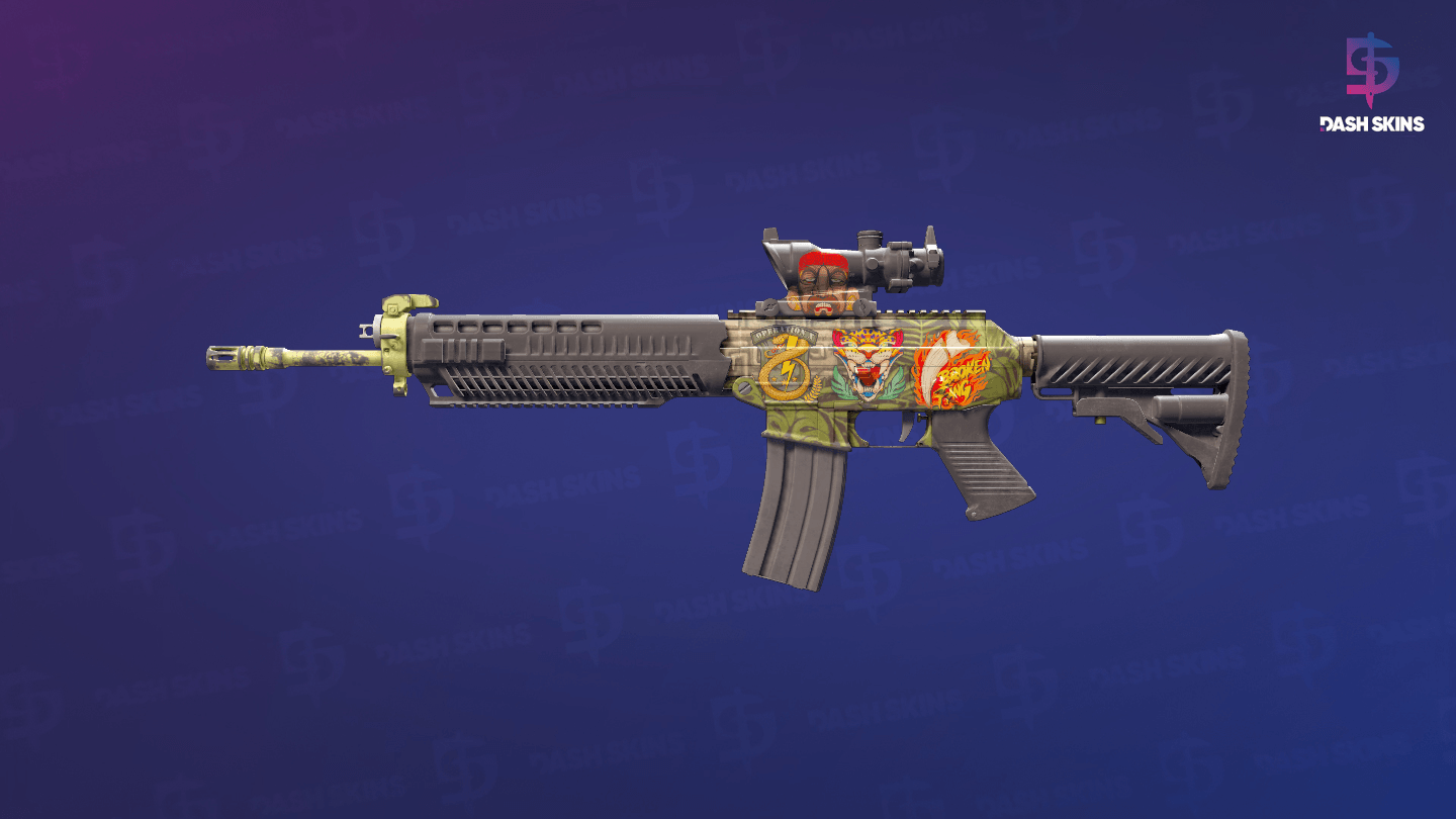 SG 553 | Lush Ruins (Well-Worn) Screenshot Playside