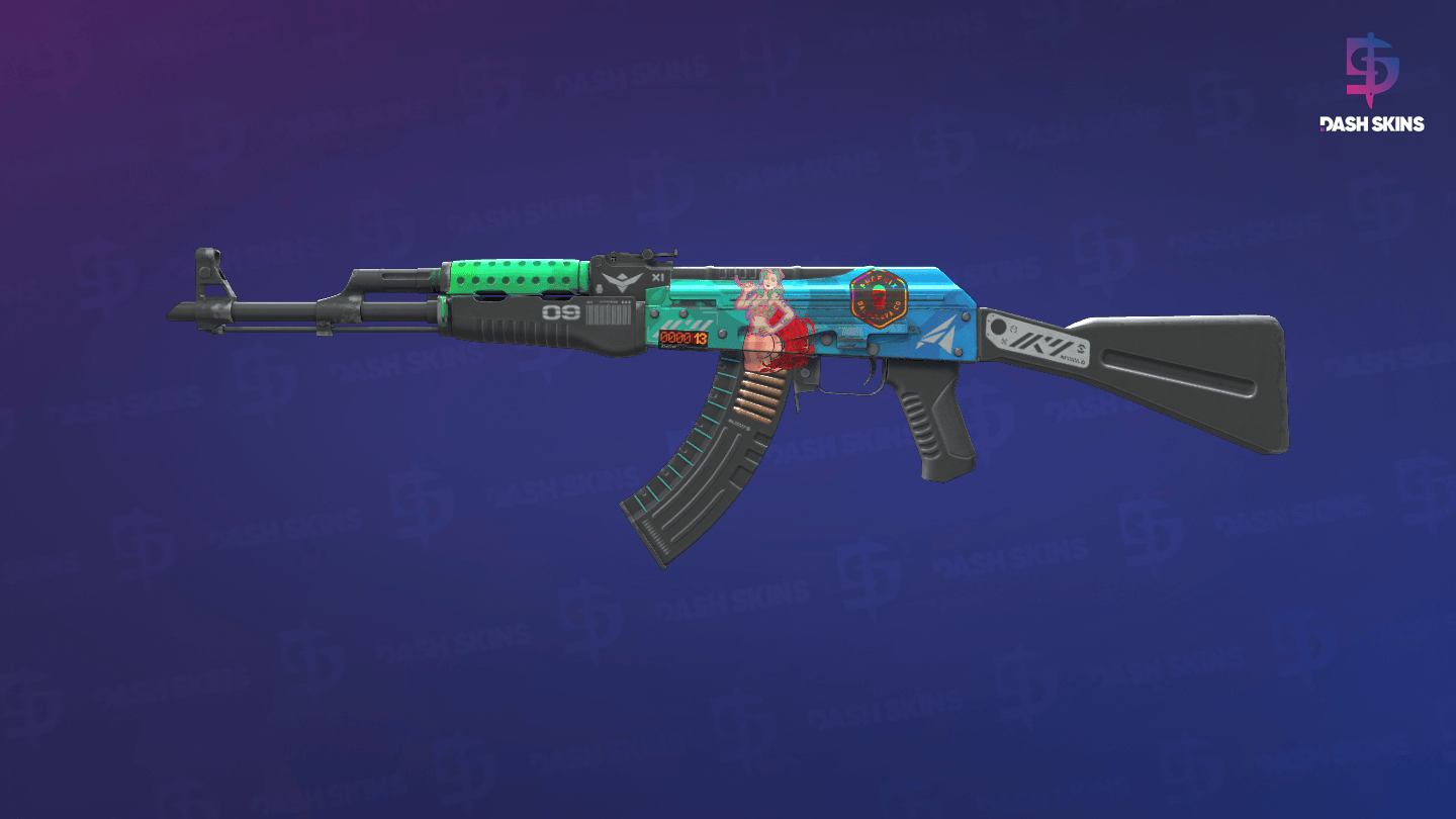 StatTrak™ AK-47 | Ice Coaled (Field-Tested) Screenshot Playside