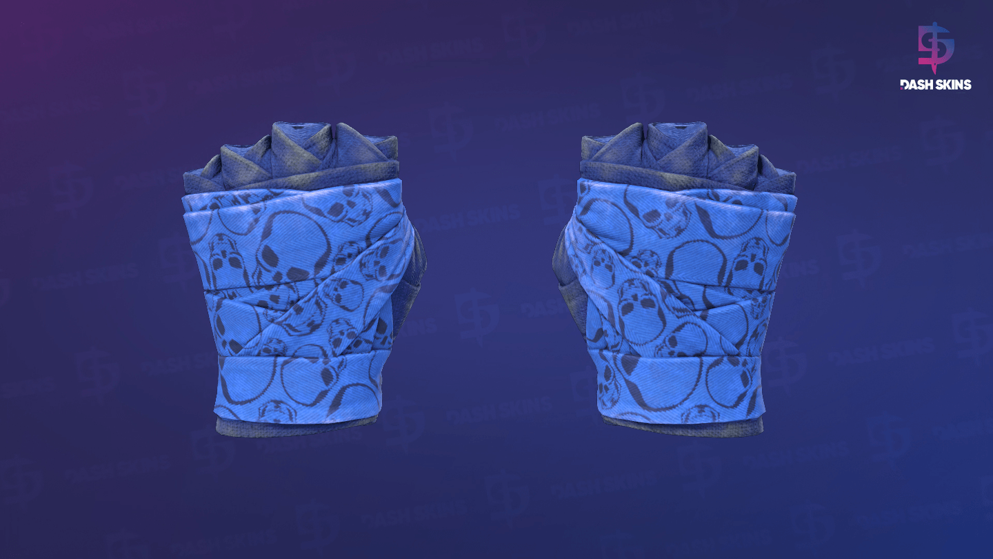 ★ Hand Wraps | Cobalt Skulls (Well-Worn) Screenshot Playside