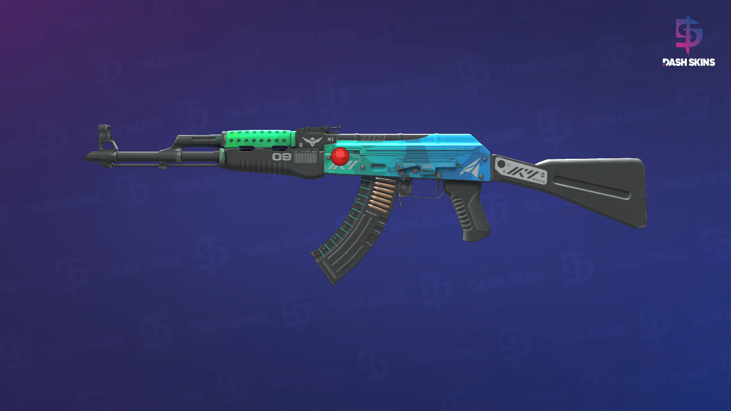AK-47 | Ice Coaled (Minimal Wear) Screenshot Playside