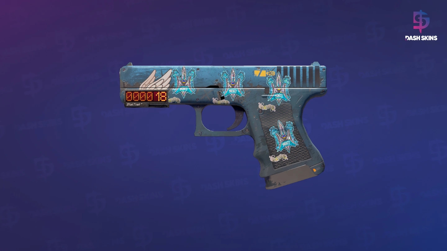 StatTrak™ Glock-18 | Off World (Battle-Scarred) Screenshot Playside