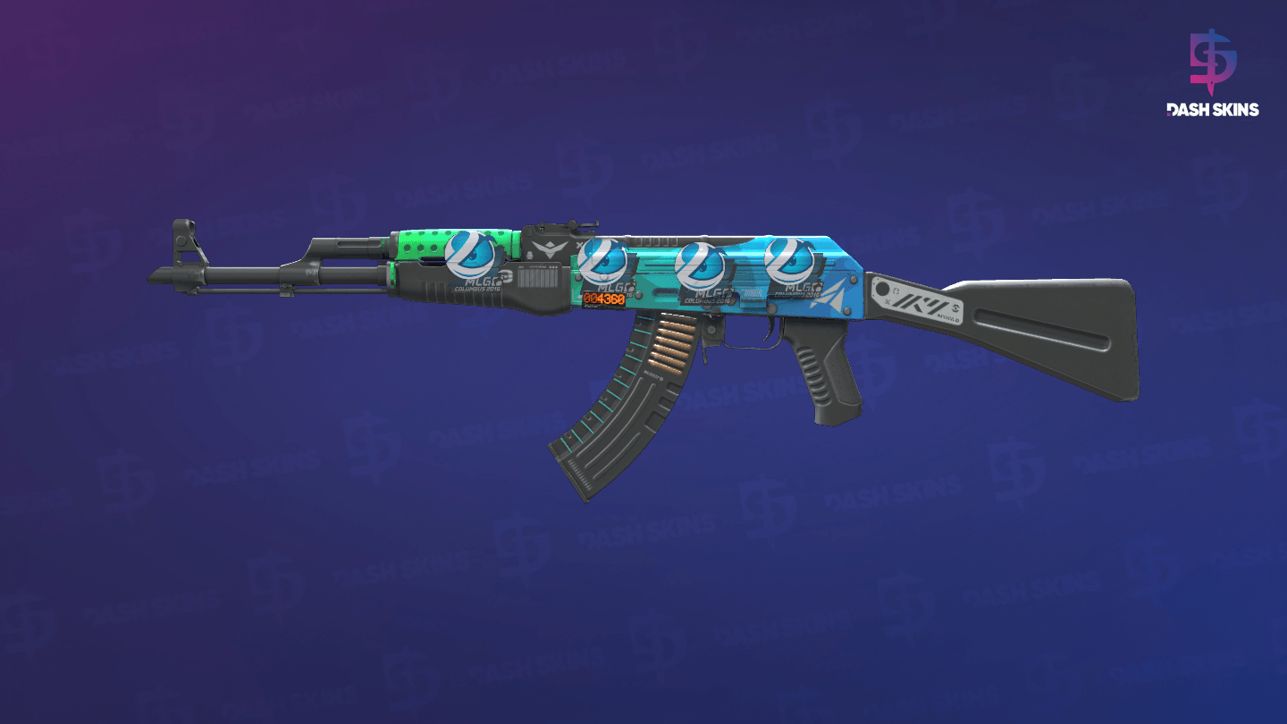 StatTrak™ AK-47 | Ice Coaled (Minimal Wear) Screenshot Playside
