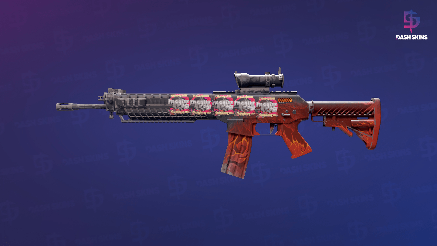 StatTrak™ SG 553 | Darkwing (Battle-Scarred) Screenshot Playside