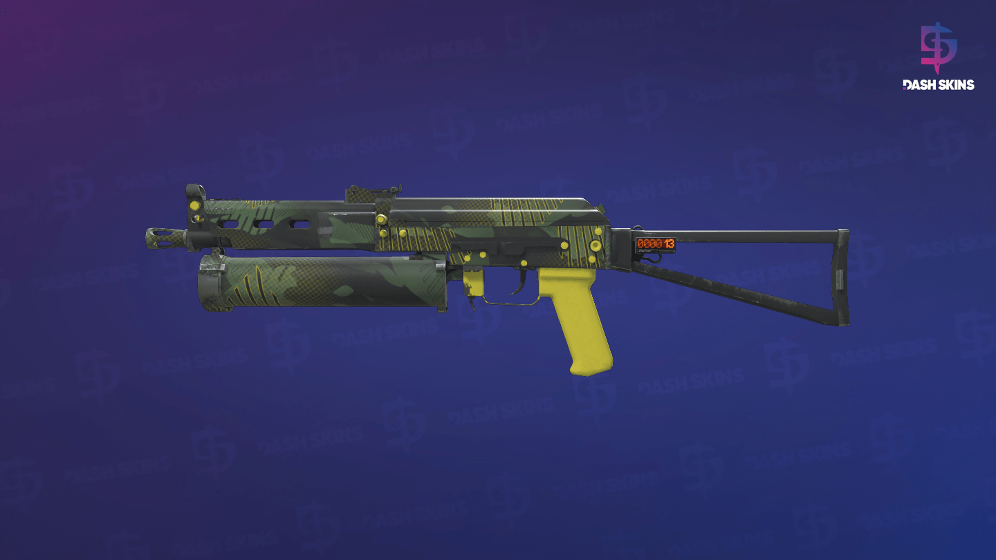 StatTrak™ PP-Bizon | Jungle Slipstream (Minimal Wear) Screenshot Playside