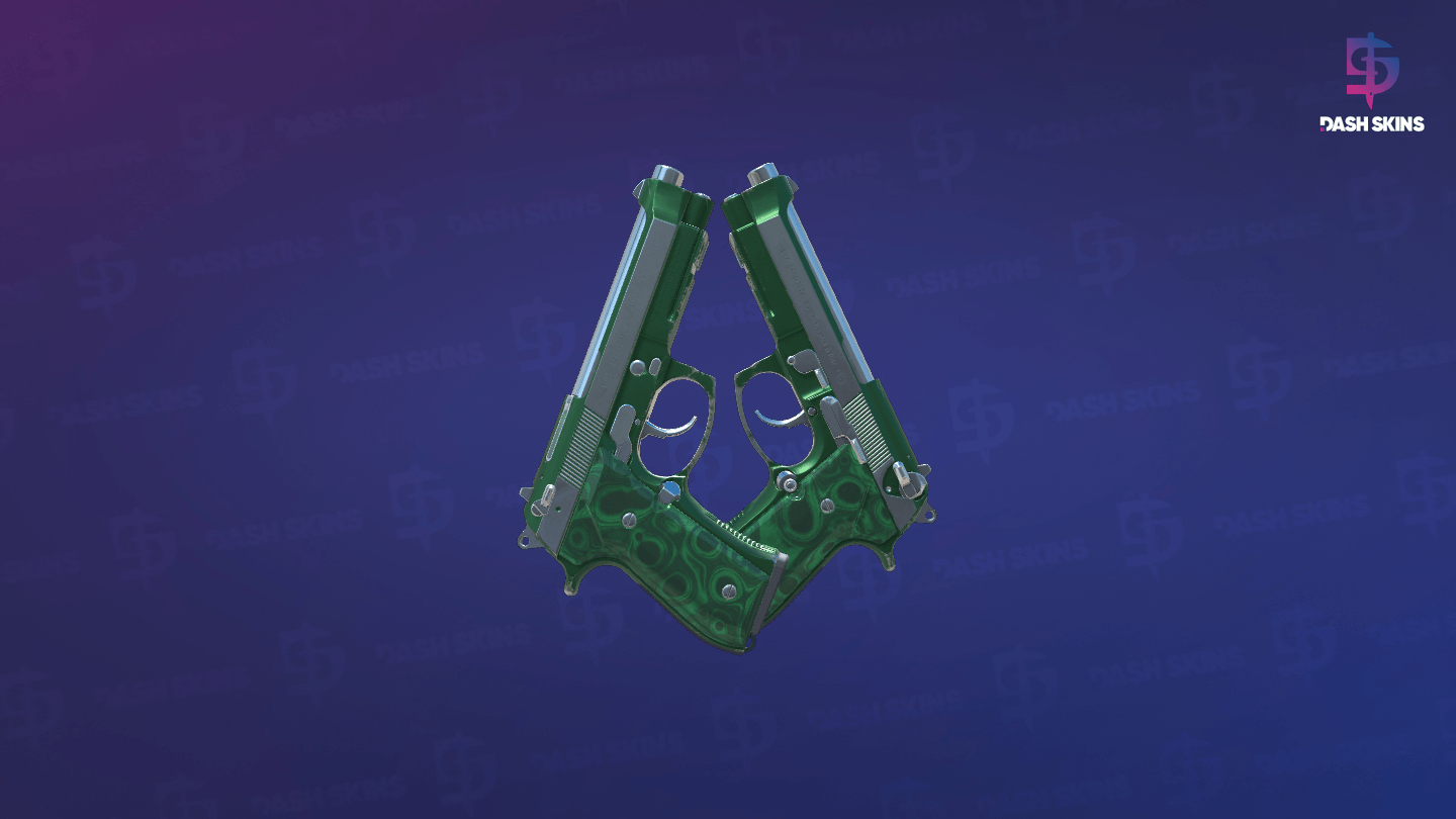 Dual Berettas | Polished Malachite (Minimal Wear) Screenshot Playside