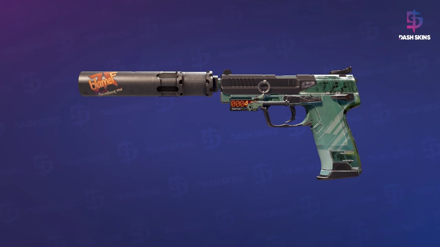 StatTrak™ USP-S | PC-GRN (Well-Worn) Screenshot Playside