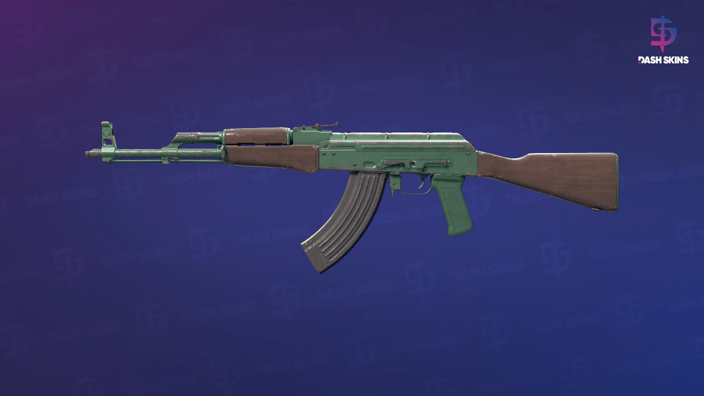 AK-47 | Wintergreen (Well-Worn) Screenshot Playside