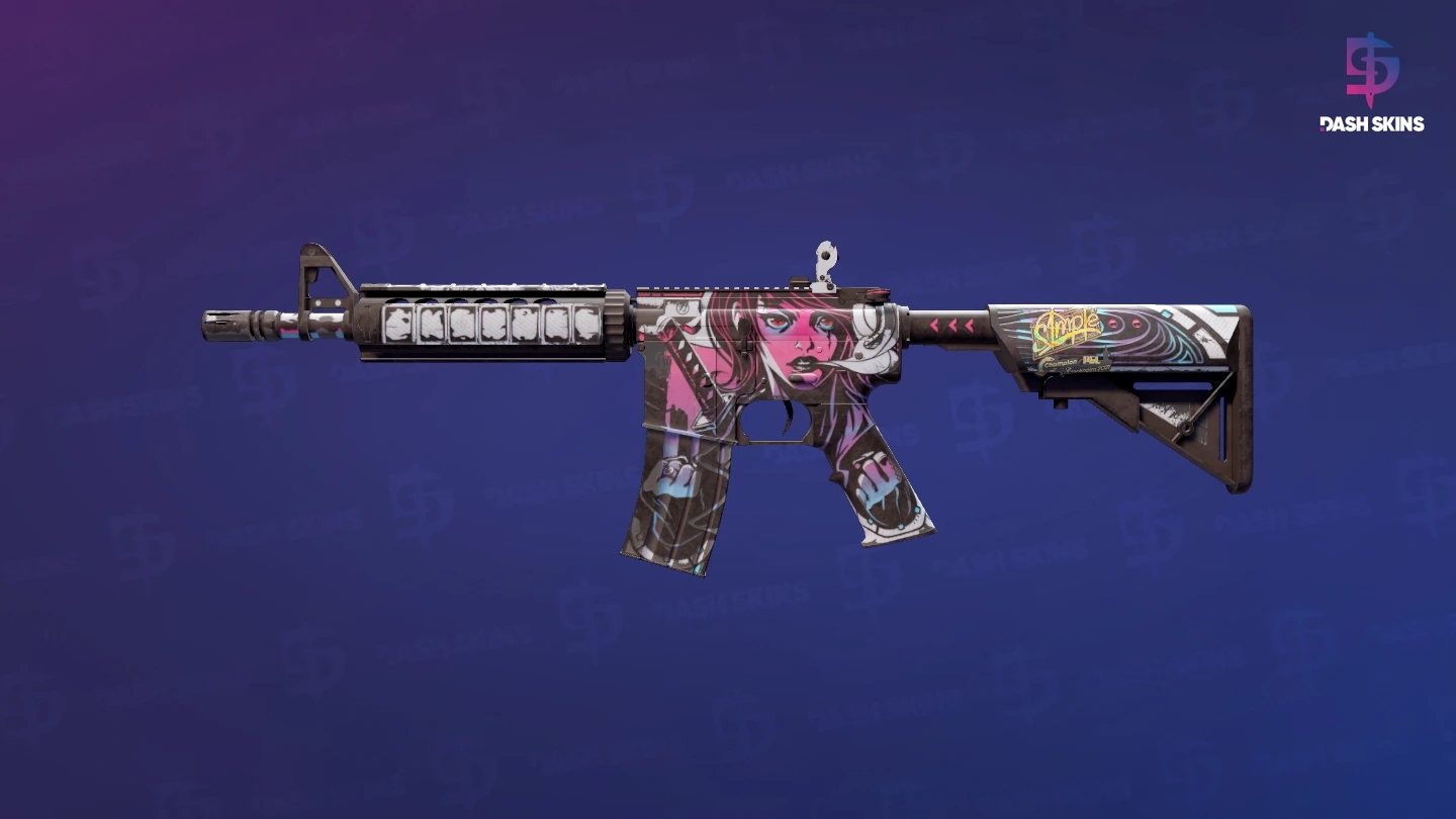 M4A4 | Neo-Noir (Well-Worn) Screenshot Playside