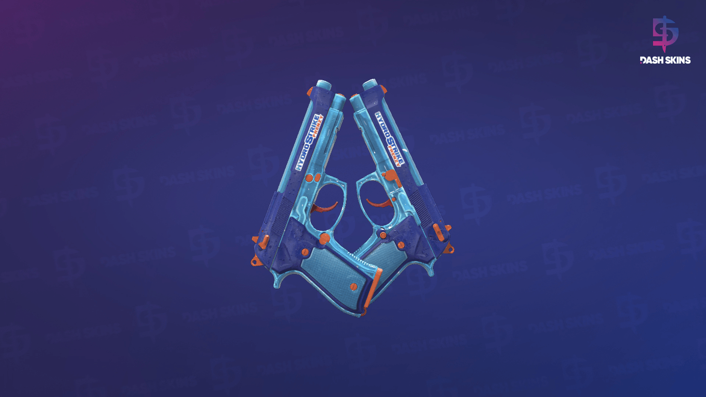 Dual Berettas | Hydro Strike (Factory New) Screenshot Playside
