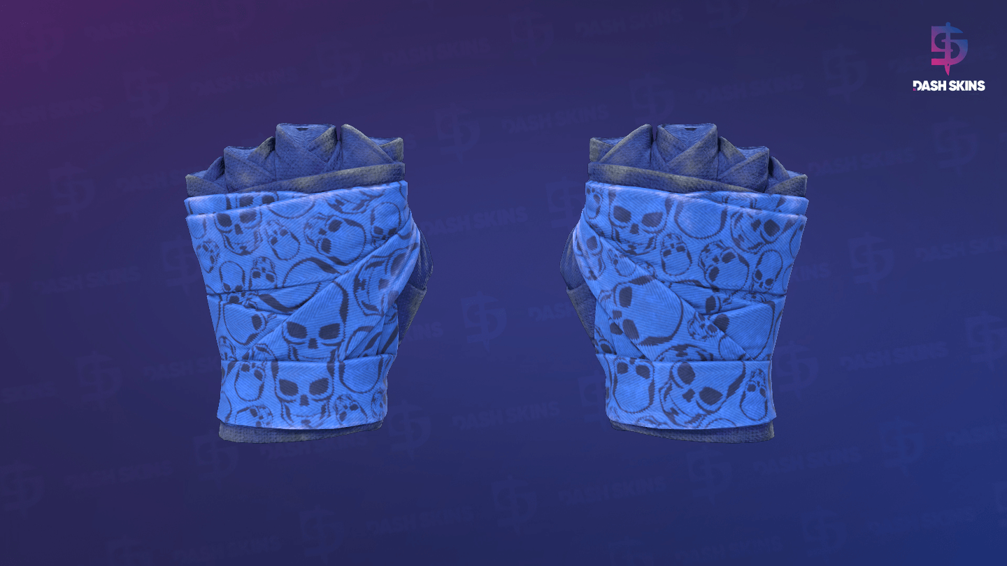 ★ Hand Wraps | Cobalt Skulls (Field-Tested) Screenshot Playside