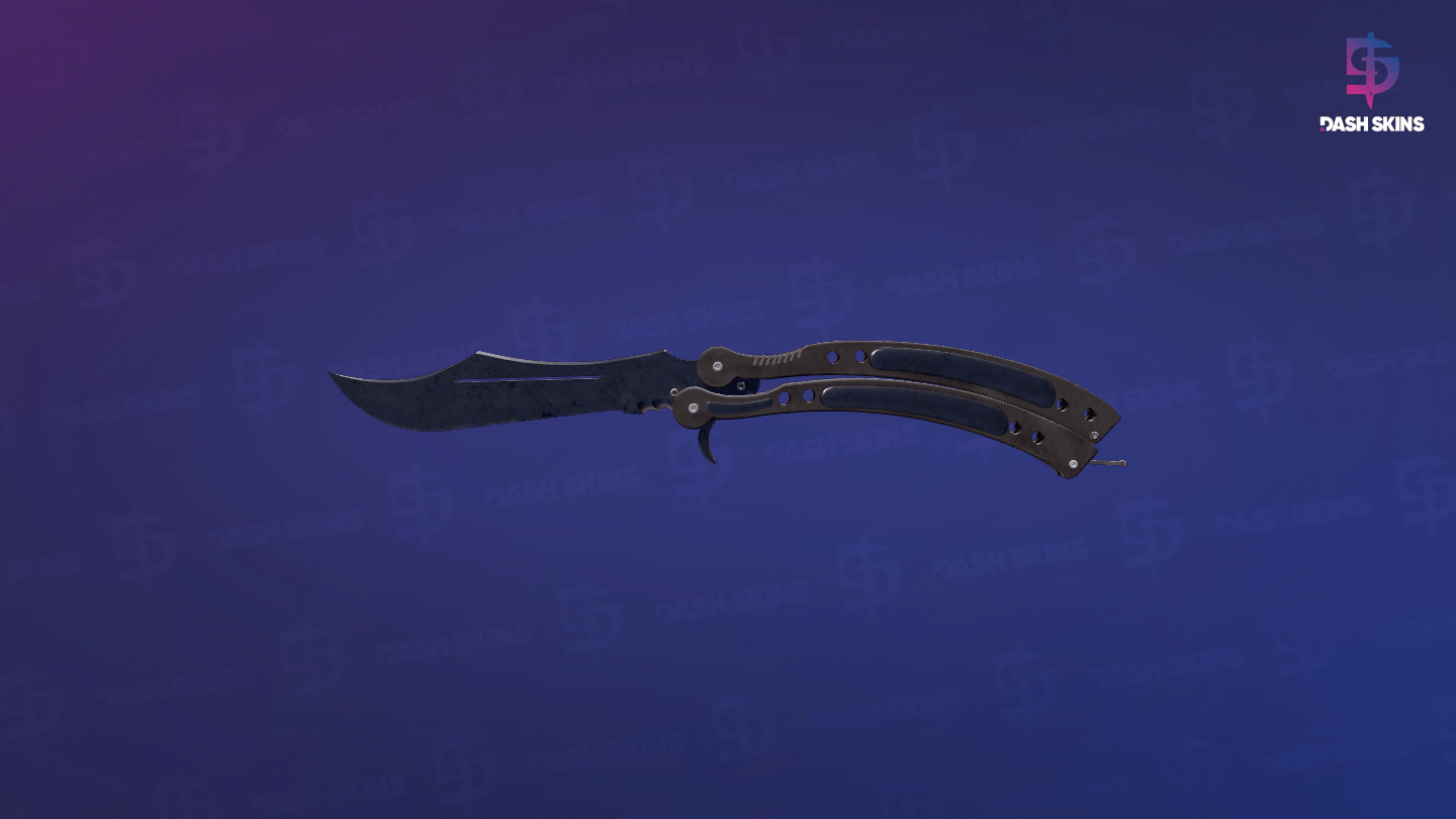 ★ Butterfly Knife | Blue Steel (Well-Worn) Screenshot Playside
