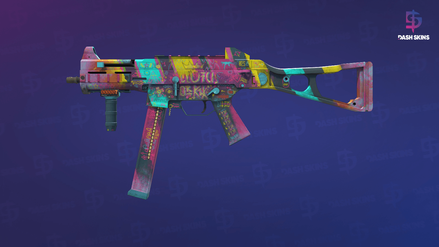 StatTrak™ UMP-45 | Wild Child (Minimal Wear) Screenshot Playside