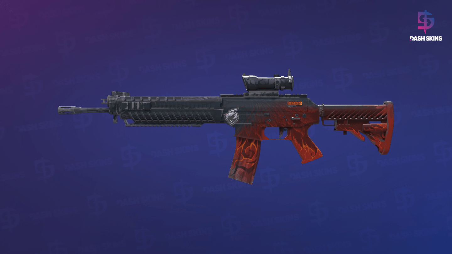 StatTrak™ SG 553 | Darkwing (Well-Worn) Screenshot Playside
