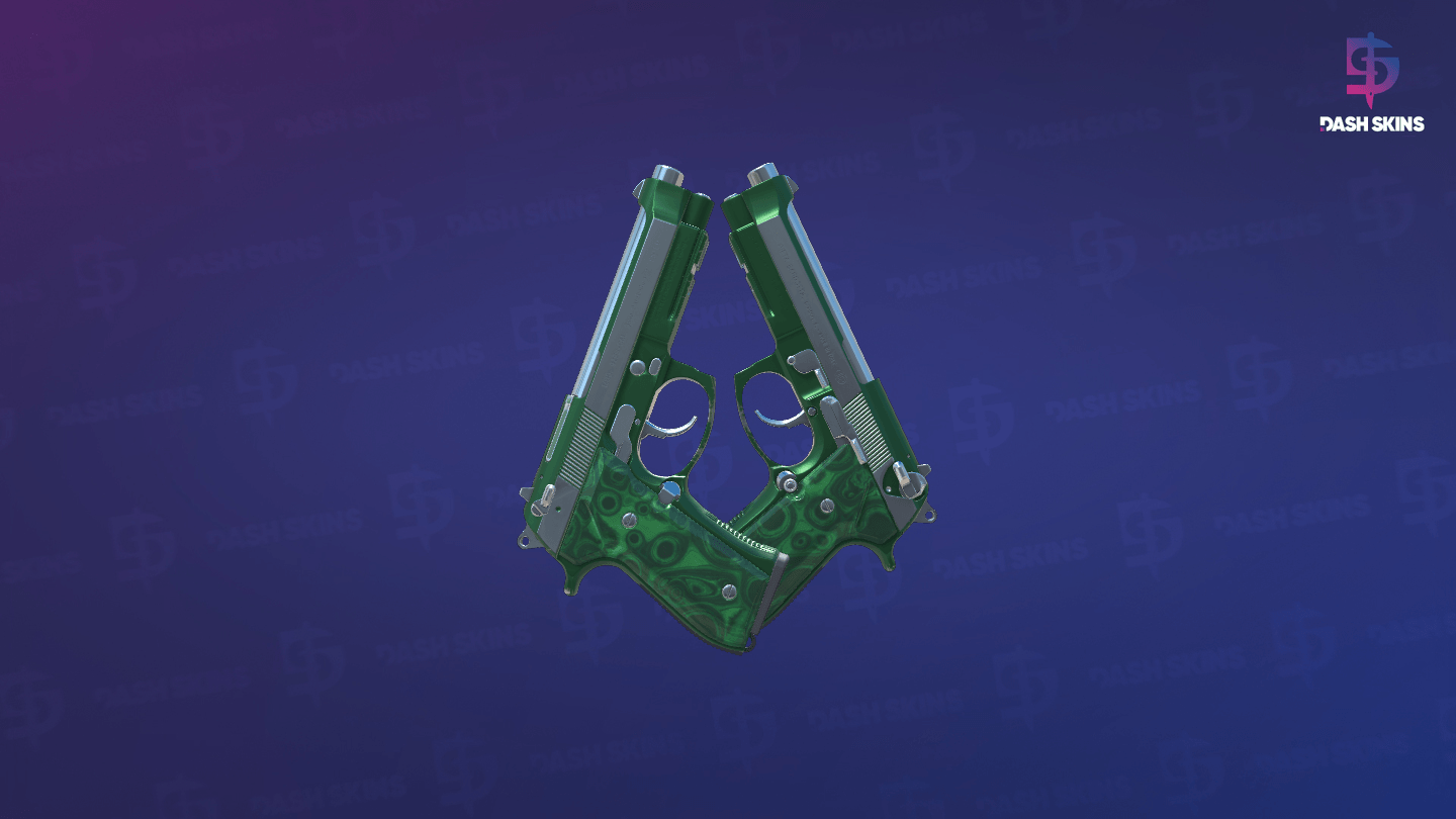 Dual Berettas | Polished Malachite (Factory New) Screenshot Playside