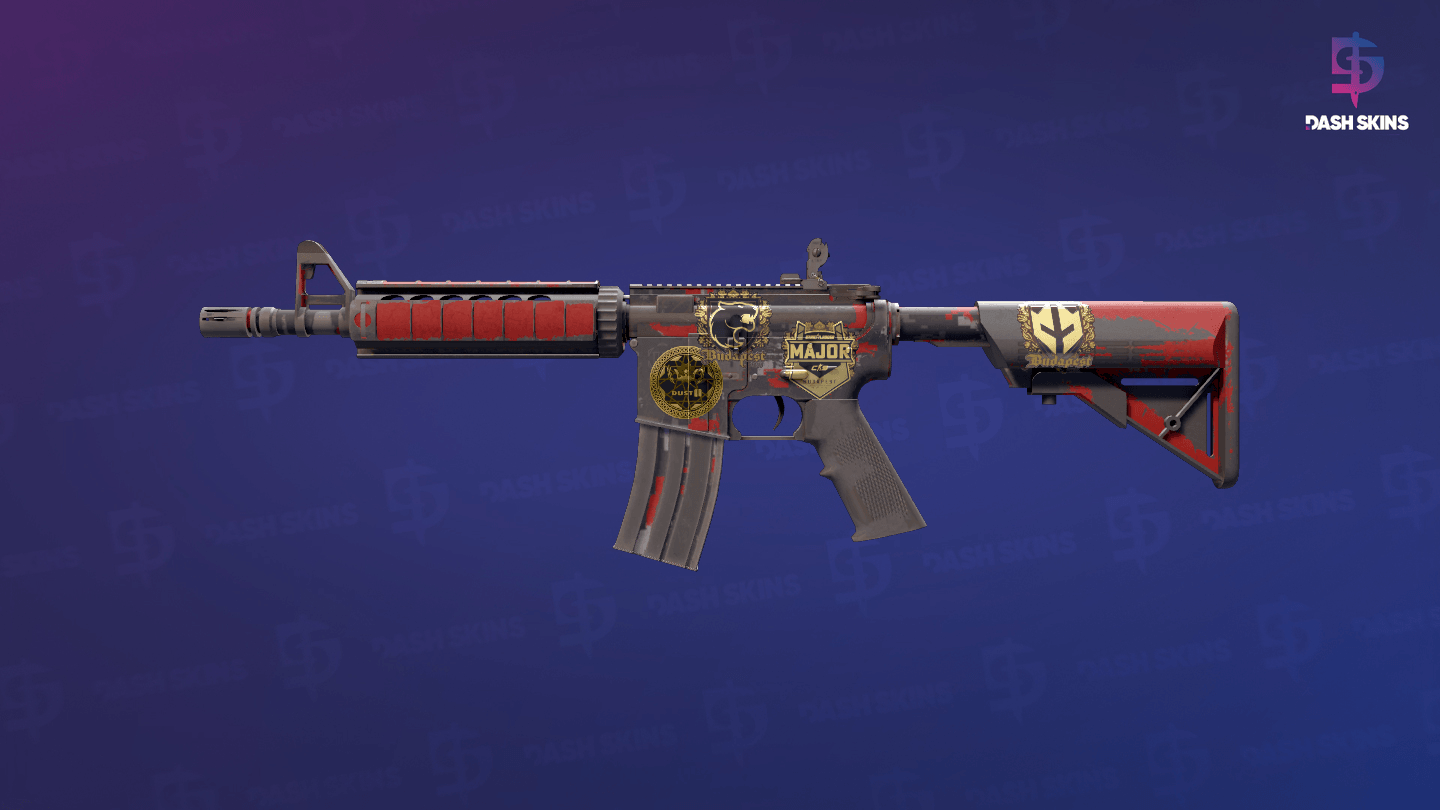 Souvenir M4A4 | Red DDPAT (Well-Worn) Screenshot Playside