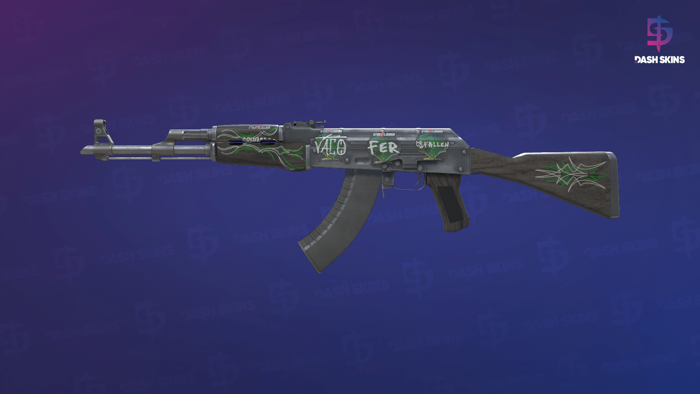 AK-47 | Emerald Pinstripe (Field-Tested) Screenshot Playside