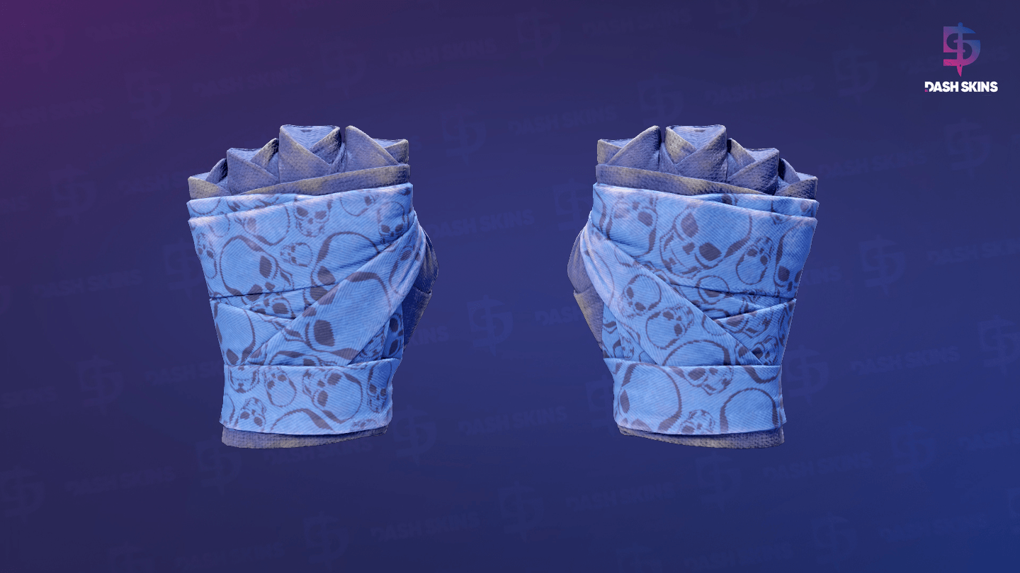 ★ Hand Wraps | Cobalt Skulls (Well-Worn) Screenshot Playside