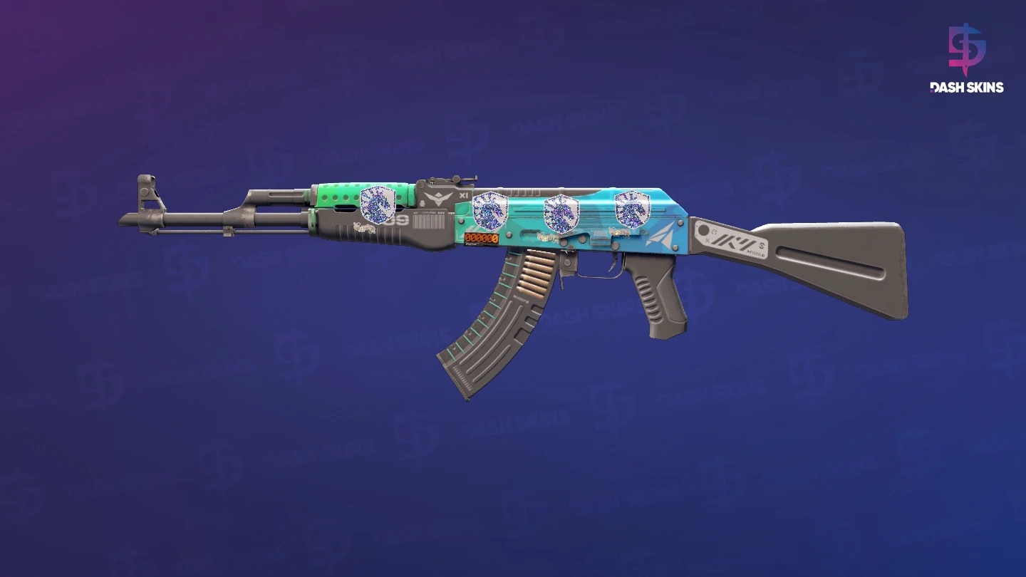 StatTrak™ AK-47 | Ice Coaled (Field-Tested) Screenshot Playside